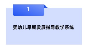 婴幼儿早期发展指导教学系统