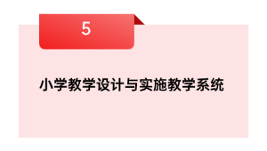 小学教学设计与实施教学系统